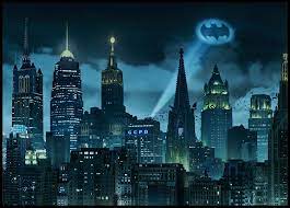 Batman Gotham City Skyline Poster