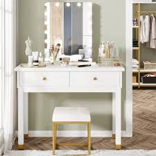 white vanity desk makeup dressing table