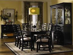 black formal dining room table