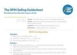 spin selling question guidesheet free