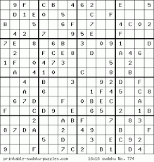 Facile, moyen, difficile et diabolique. Free Printable 16x16 Sudoku Puzzles Sudoku Para Imprimir Sudoku Puzzle