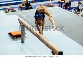 woman gymnast acrobatic skill balance