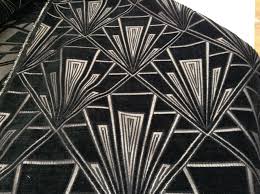 gatsby art deco chenille velvet black