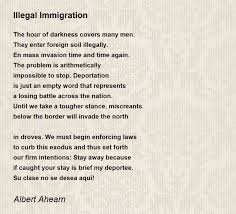 illegal immigration poem by albert ahearn