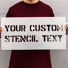 Pick Your Size Custom Stencil Horizontal