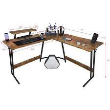 lacoo l shaped gaming desk 51 in
