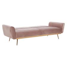 hatton pink velvet sofa bed living