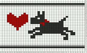 Fairisle Dog Knitting Stitches Knitting Charts Cross