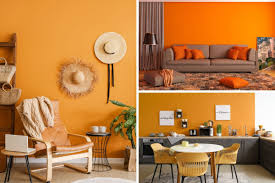 with orange for interior design