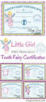 free printable tooth fairy certificates
