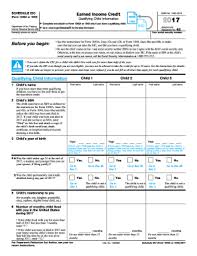 irs 1040 schedule eic 2017 fill out