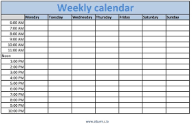 Weekly Schedule Example Elim Carpentersdaughter Co