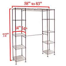 We did not find results for: Amazon Com Seville Classics Expandable Double Rod Clothes Rack Closet Organizer System 58 To 83 W X 14 D X 72 Satin Bronze X X Home Kitchen