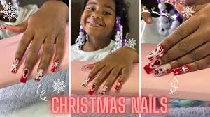 daughter christmas acrylic nails