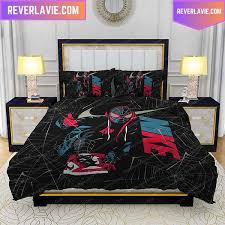 Spider Man Black Comforter Bedding Set