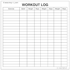 Gym Log Template Weight Lifting Training Workout Excel