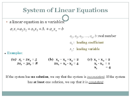 Lecture 1 Ch 1 System Of Linear Equation