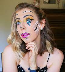 pop art makeup halloween tutorial