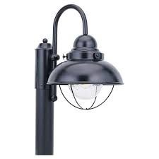 Sea Gull Lighting Sebring One Light Outdoor Post Lantern Black 8269 12