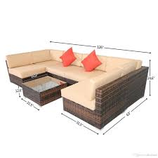 Brown Weaving Rattan Sofa Set With