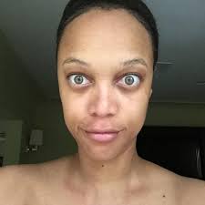tyra banks posts makeup free selfie