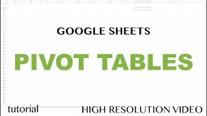 google sheets pivot tables calculated