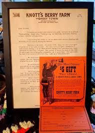 knott s berry farm vtg 1969 letter