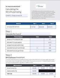 Robotic Process Automation Rpa Savings Calculator