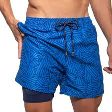 mens swim trunks with compression liner