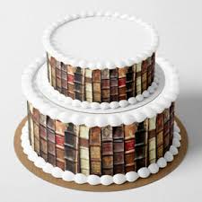 Don't refrain from online cake delivery, just choose your delicious package of cake from our wide varieties of designer cakes which will surely. Vintage Books Personalised Edible Icing Cake Book Ends Shelf Topper Wrapper Ebay