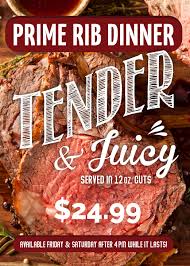Here's all you need to know to make the perfect prime rib, along with tried and beloved prime rib recipes. T Bones Great American Eatery 24 99 Prime Rib Special Available After 4pm