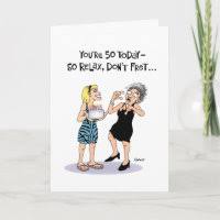 funny 50th birthday card for women