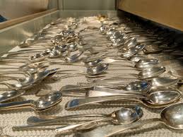 polishing silver forks spoons and
