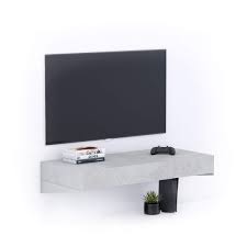 Tv Shelf 35 4 X 15 7 In Concrete Grey