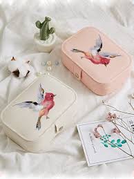 mini bird printed jewelry box