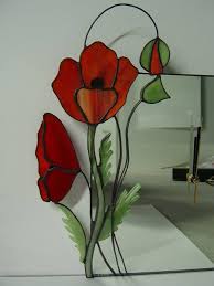 poppy mirror stained glass mirror wall