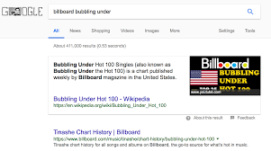 Base Talk 1st Google Result For Billboard Bubbling Under