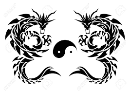 Illustration Of A Dragon For A Sticker Tribal Dragon Tattoo