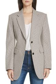 Theory Cinched Plaid Wool Blend Blazer Nordstrom Rack