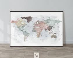 World Map Posters Art Prints Vicky
