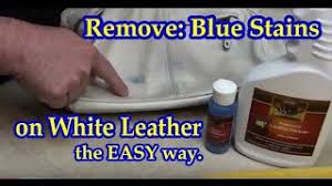 remove blue stains from white leather