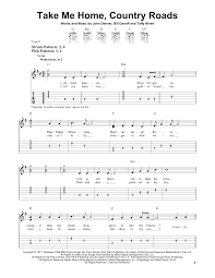 I get a feelin' that i should have been home yesterday, yesterday. Take Me Home Country Roads Easy Guitar Tab Print Sheet Music Now