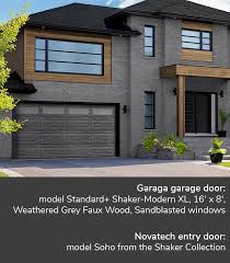 shaker modern xl garage doors garaga