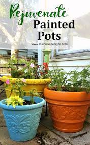 rejuvenate painted planters for your