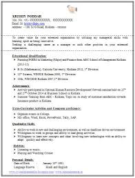 Resume Format For Mba Freshers Pdf   Free Resume Example And     Allstar Construction