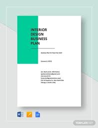 interior design business plan templates