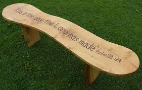 memorial curved oak bench 7ft