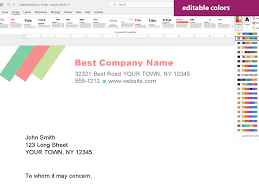 simple business letterhead template in word
