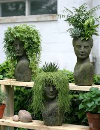 stone head planter changing your