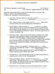 Commercial Sublease Agreement Template Free Templateez Tk